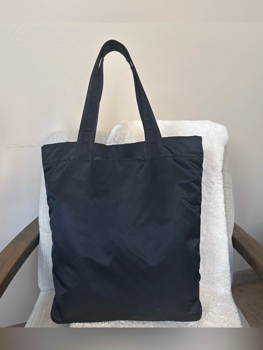 Lululemon Double Up Tote Bag Black Nylon